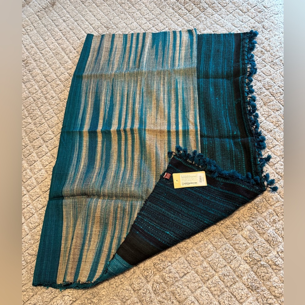 India Handwoven Silk /wool Shawl